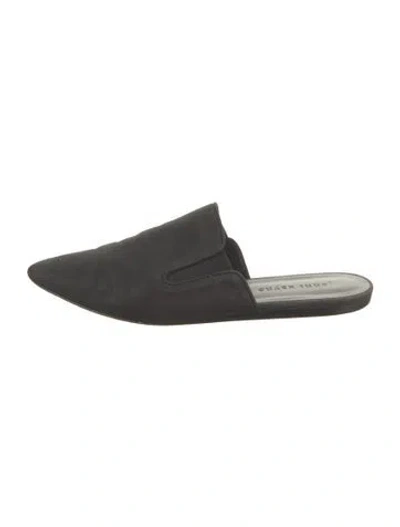 Pre-owned Jenni Kayne Suede Mules In Black