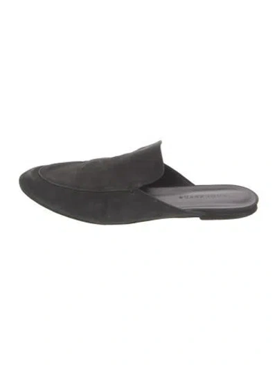 Pre-owned Jenni Kayne Suede Mules In Black