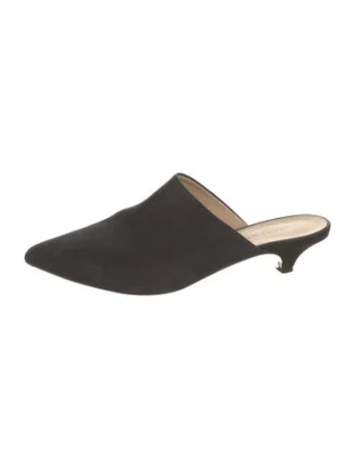 Pre-owned Jenni Kayne Suede Mules In Black