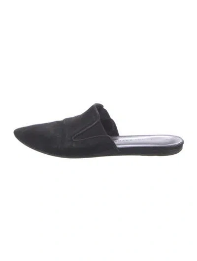 Pre-owned Jenni Kayne Suede Mules In Black