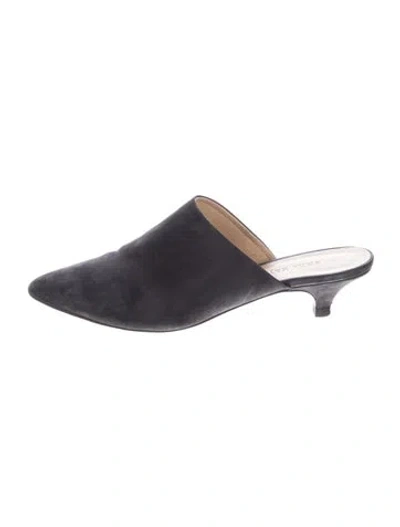 Pre-owned Jenni Kayne Suede Mules In Black