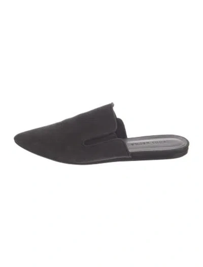 Pre-owned Jenni Kayne Suede Mules In Black
