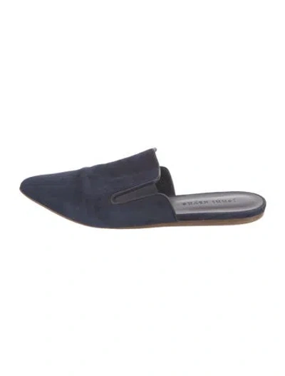 Pre-owned Jenni Kayne Suede Mules In Blue