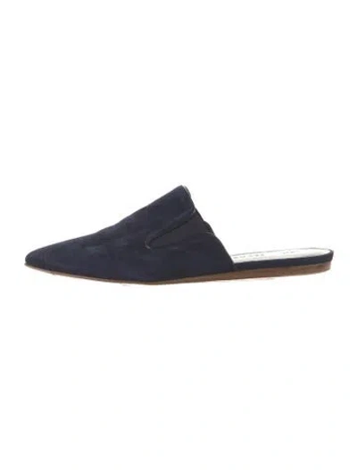 Pre-owned Jenni Kayne Suede Mules In Blue