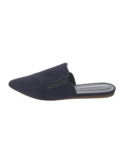 Pre-owned Jenni Kayne Suede Mules In Blue