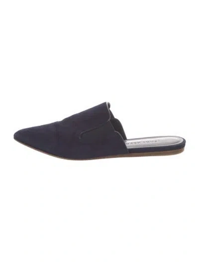 Pre-owned Jenni Kayne Suede Mules In Blue