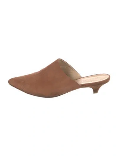 Pre-owned Jenni Kayne Suede Mules In Brown