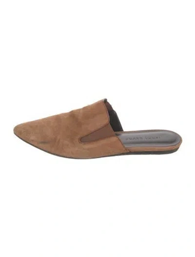 Pre-owned Jenni Kayne Suede Mules In Brown