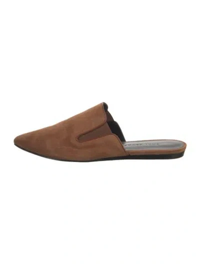 Pre-owned Jenni Kayne Suede Mules In Brown