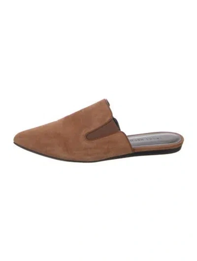 Pre-owned Jenni Kayne Suede Mules In Brown