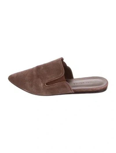 Pre-owned Jenni Kayne Suede Mules In Brown