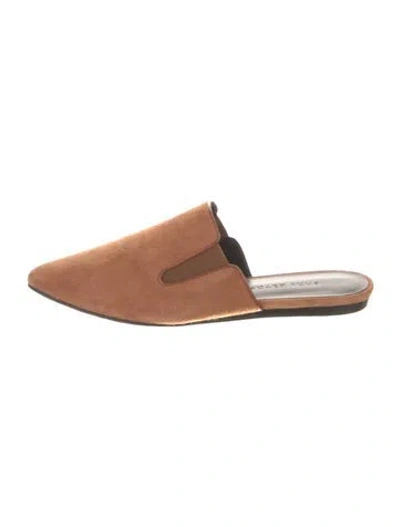 Pre-owned Jenni Kayne Suede Mules In Brown