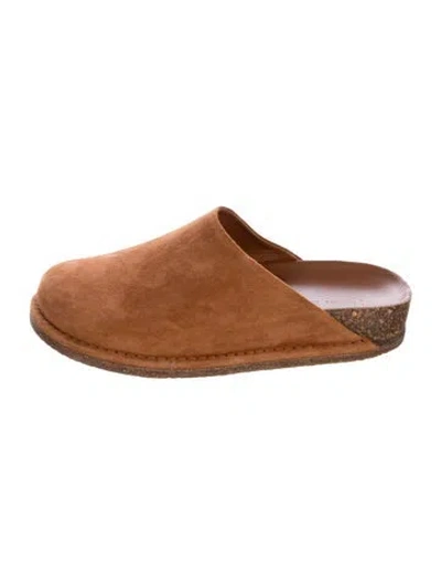 Pre-owned Jenni Kayne Suede Mules In Brown