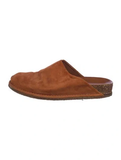 Pre-owned Jenni Kayne Suede Mules In Brown