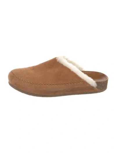Pre-owned Jenni Kayne Suede Mules In Brown
