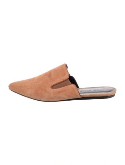 Pre-owned Jenni Kayne Suede Mules In Brown