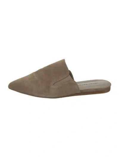 Pre-owned Jenni Kayne Suede Mules In Brown