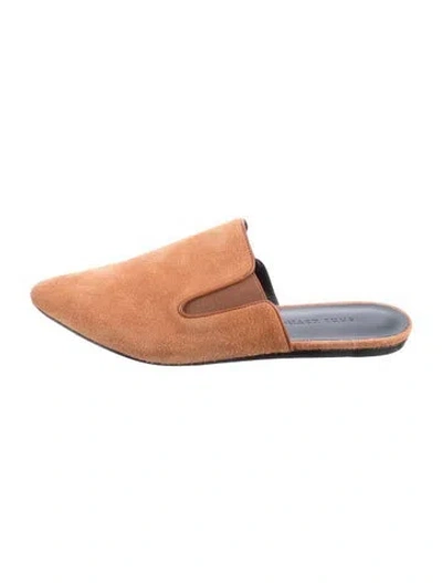 Pre-owned Jenni Kayne Suede Mules In Brown