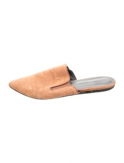 Pre-owned Jenni Kayne Suede Mules In Brown