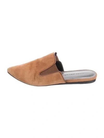 Pre-owned Jenni Kayne Suede Mules In Brown