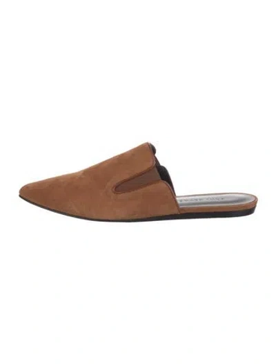 Pre-owned Jenni Kayne Suede Mules In Brown