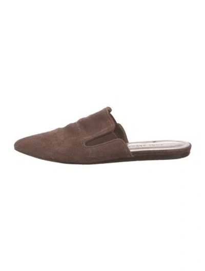 Pre-owned Jenni Kayne Suede Mules In Brown