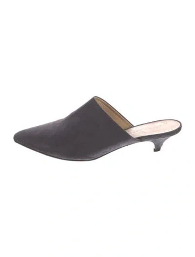 Pre-owned Jenni Kayne Suede Mules In Gray