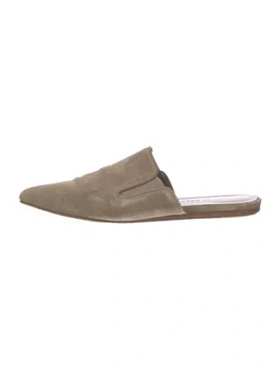 Pre-owned Jenni Kayne Suede Mules In Green