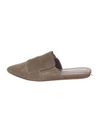 Pre-owned Jenni Kayne Suede Mules In Green