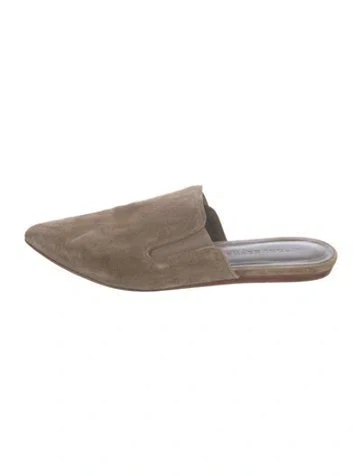 Pre-owned Jenni Kayne Suede Mules In Green