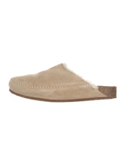 Pre-owned Jenni Kayne Suede Mules In Neutral