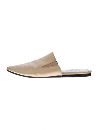 Pre-owned Jenni Kayne Suede Mules In Neutral