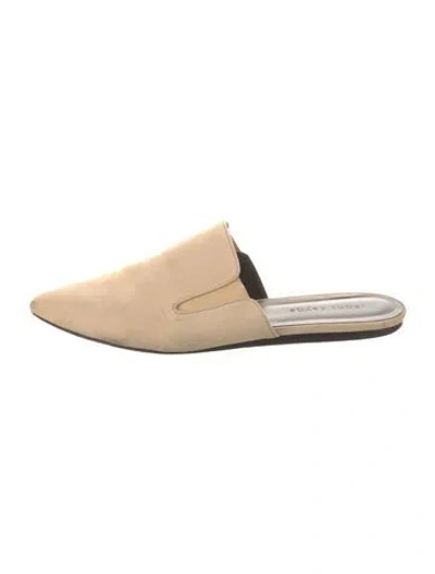Pre-owned Jenni Kayne Suede Mules In Neutral