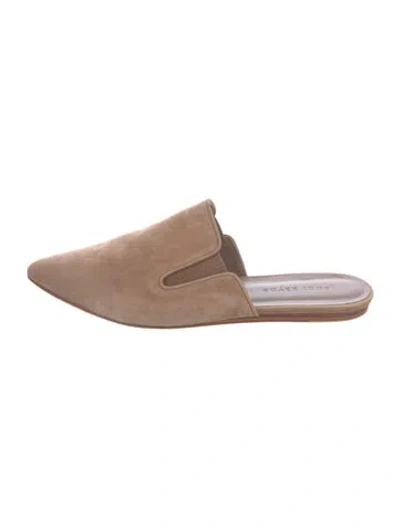 Pre-owned Jenni Kayne Suede Mules In Neutral