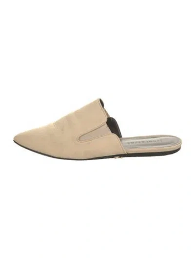 Pre-owned Jenni Kayne Suede Mules In Neutral