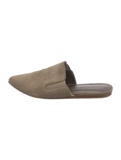 Pre-owned Jenni Kayne Suede Mules In Neutral