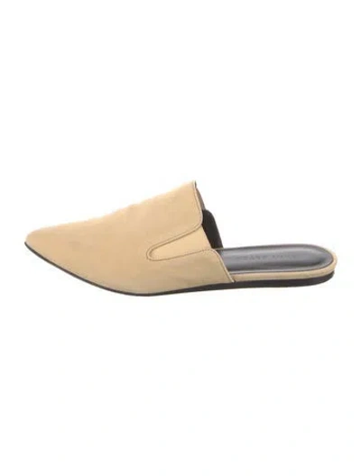Pre-owned Jenni Kayne Suede Mules In Neutral
