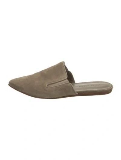 Pre-owned Jenni Kayne Suede Mules In Neutral