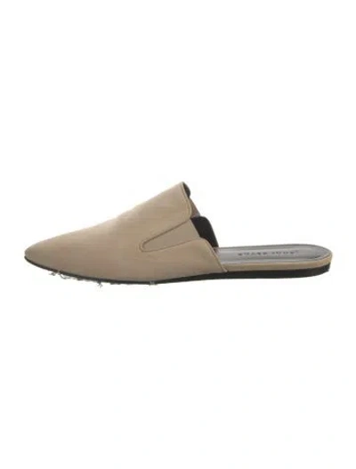 Pre-owned Jenni Kayne Suede Mules In Neutral