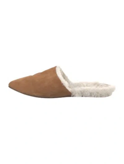Pre-owned Jenni Kayne Suede Mules In Neutral