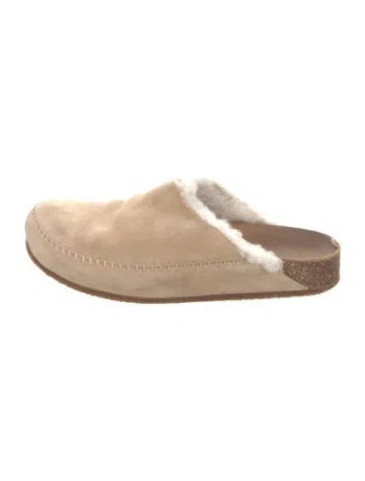 Pre-owned Jenni Kayne Suede Mules In Neutral