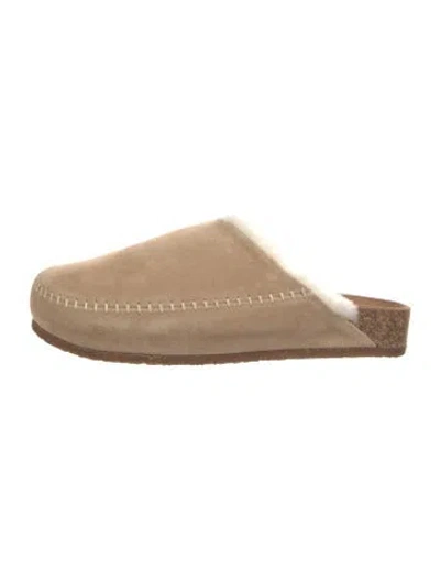 Pre-owned Jenni Kayne Suede Mules In Neutrals