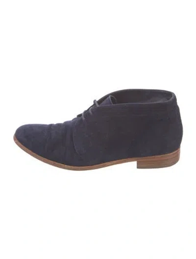Pre-owned Jenni Kayne Suede Oxfords In Blue