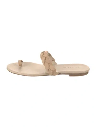 Pre-owned Jenni Kayne Suede Slides In Neutral