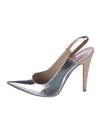 Pre-owned Jenni Kayne Suede Slingback Pumps In Blue