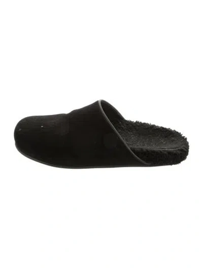 Pre-owned Jenni Kayne Suede Slippers In Black