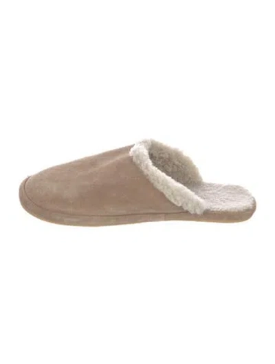 Pre-owned Jenni Kayne Suede Slippers In Neutrals