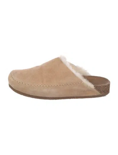 Pre-owned Jenni Kayne Suede Slippers In Neutrals