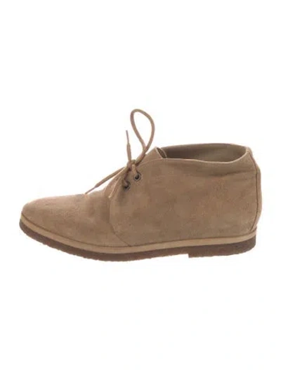 Pre-owned Jenni Kayne Suede Wedge Sneakers In Brown