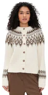 Jenni Kayne Thatcher Crewneck Cardigan Ivory In Neutral